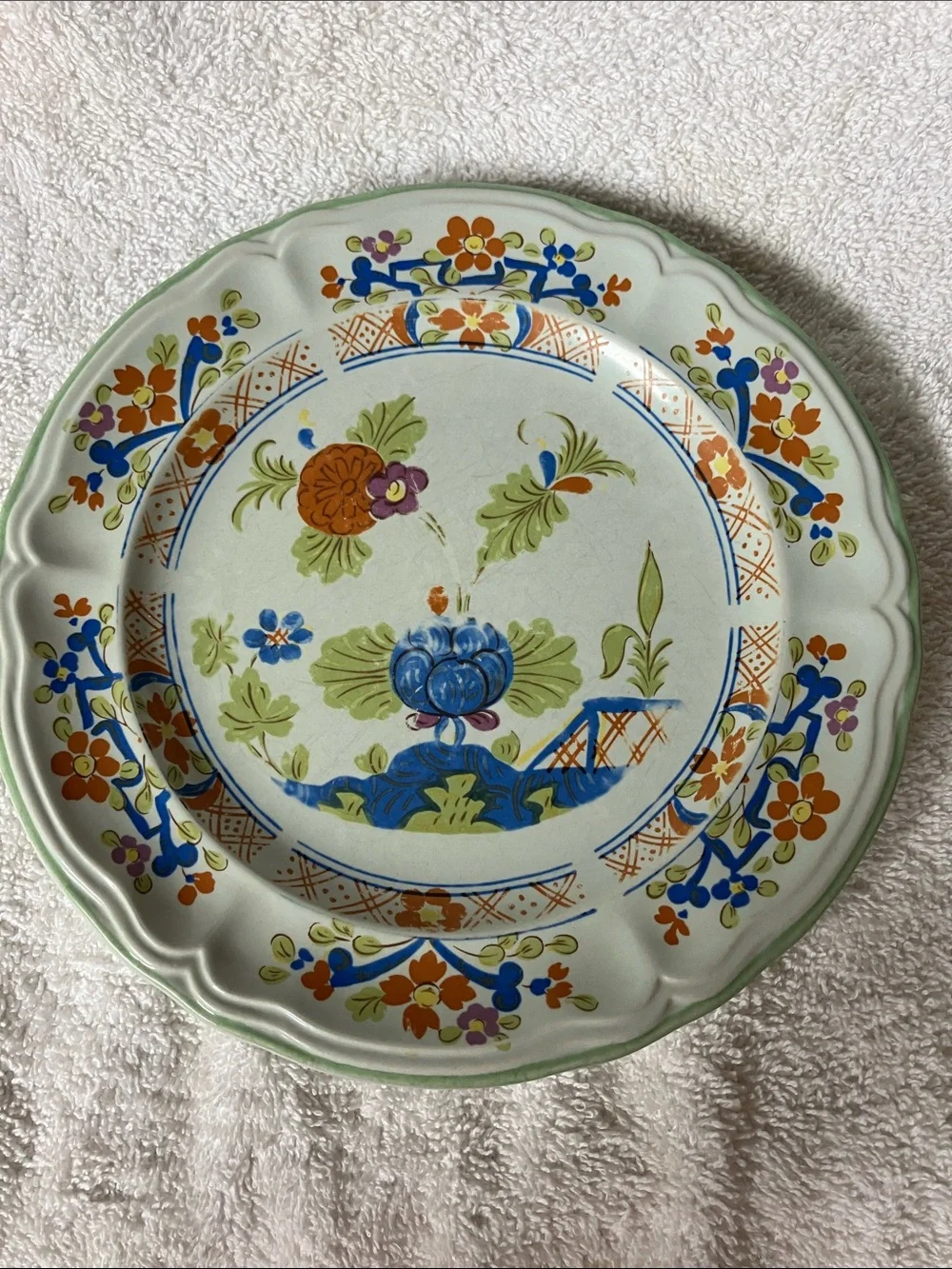 4 “Lotus Valley” Salad Plates by Provinstone Japan 7 1/2” S-1104